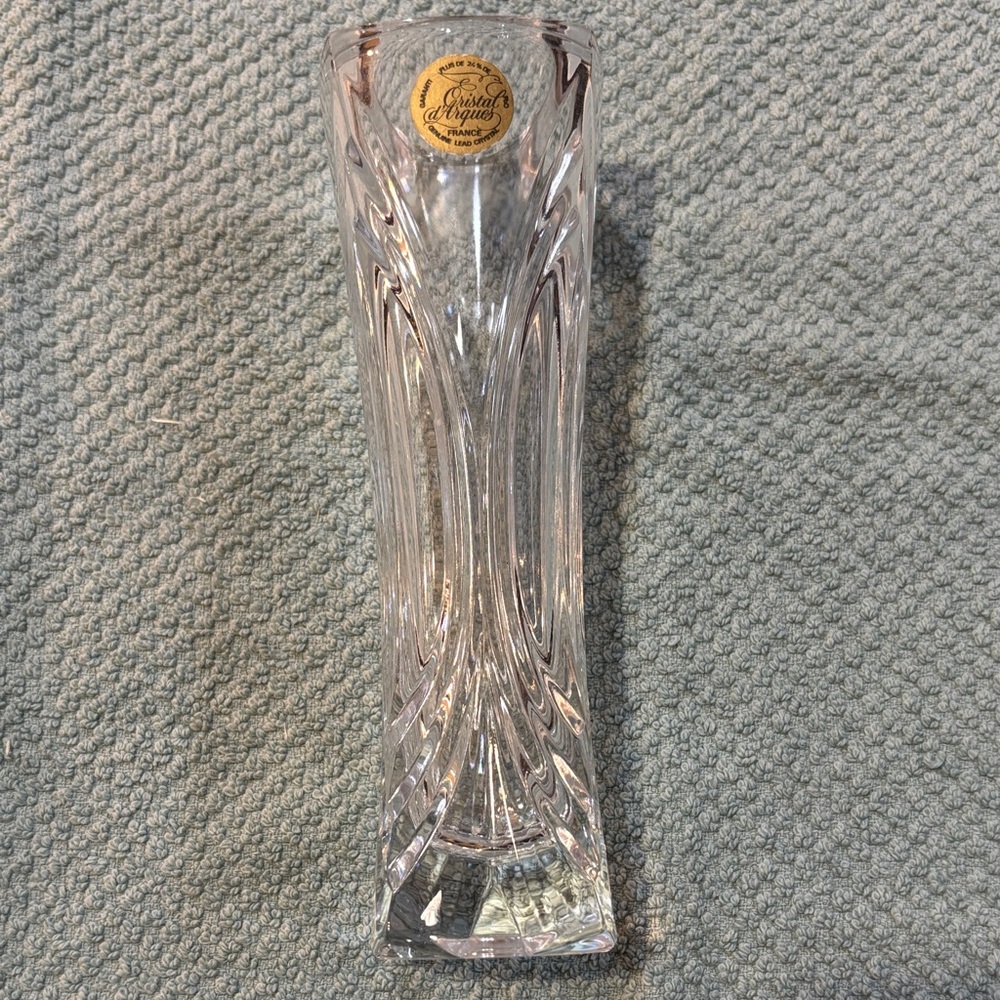Cristal d'Arques Chatelet Lead Crystal Bud Vase Vintage Clear France 6.5"